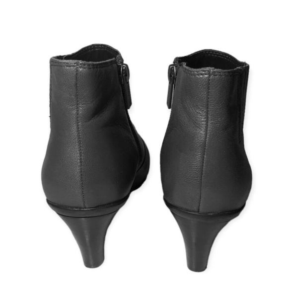 𝅺REACTION Kenneth Cole Hill N Spill Gray Smooth Leather Ankle Boot Heel Size 7 - Picture 4 of 7